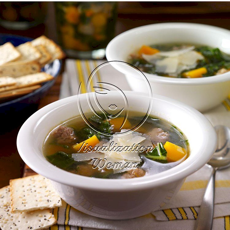 Turkey Sausage, Butternut Squash & Kale Soup