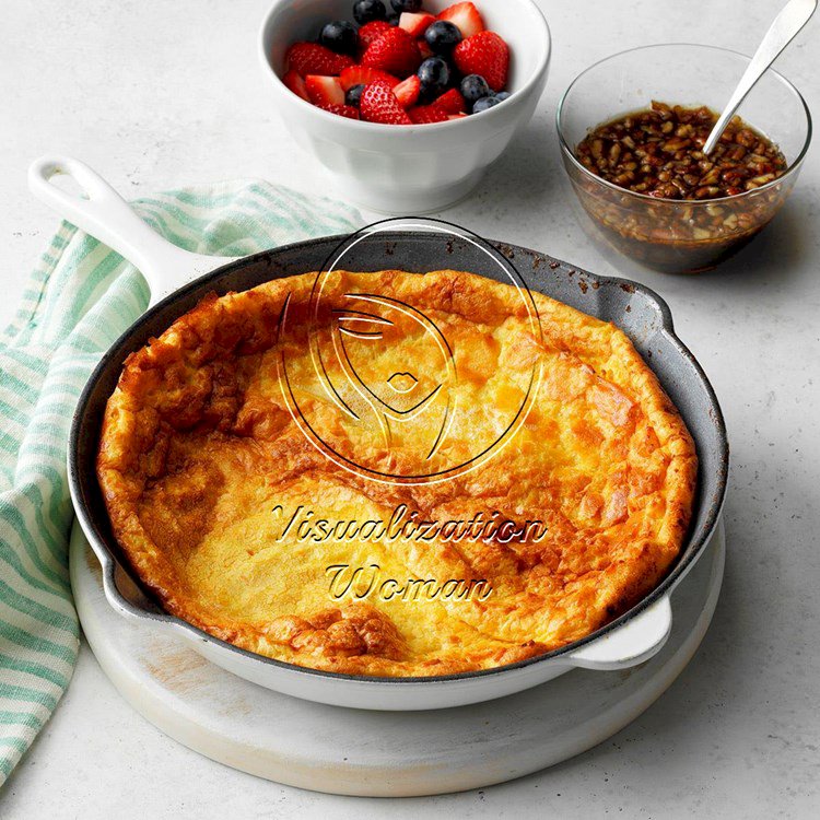 Sweet Potato Dutch Baby with Praline Syrup