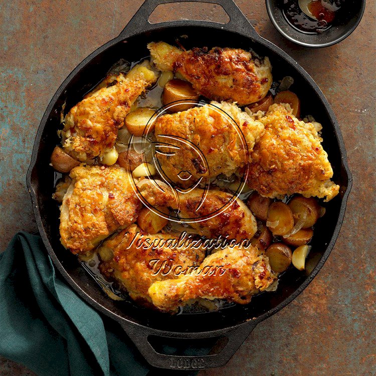 Garlic Chicken with Maple-Chipotle Glaze