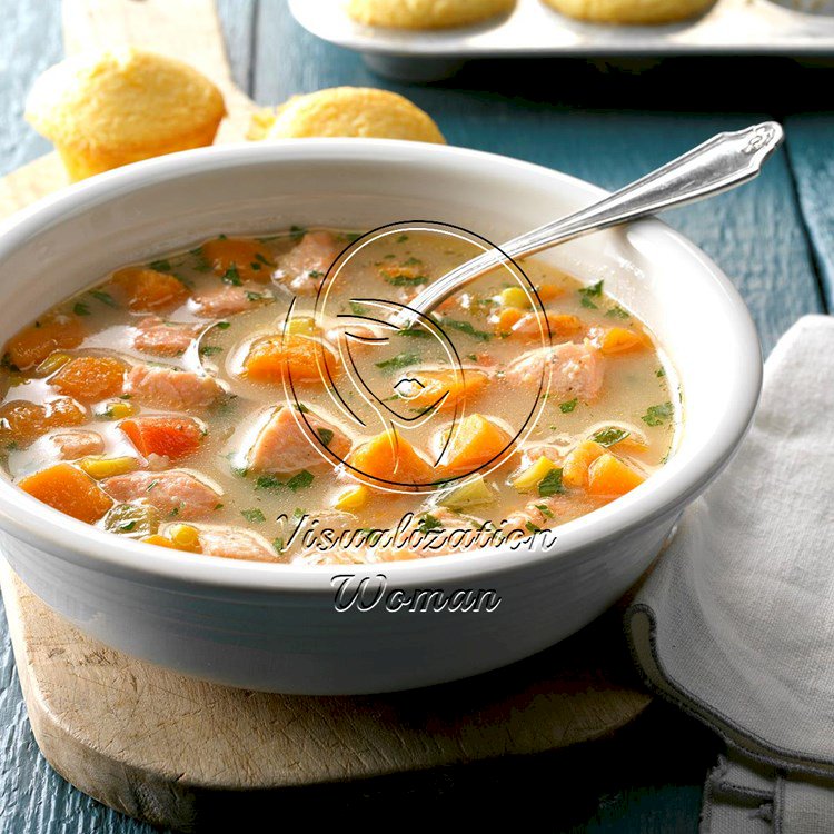 Salmon Sweet Potato Soup