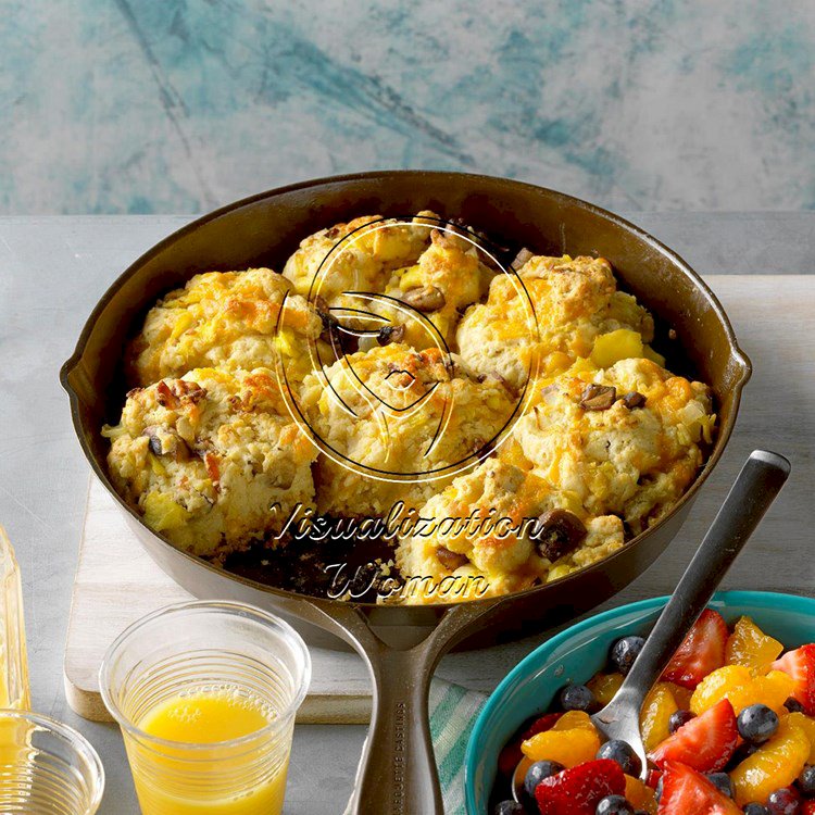 Cast-Iron Loaded Breakfast Biscuits