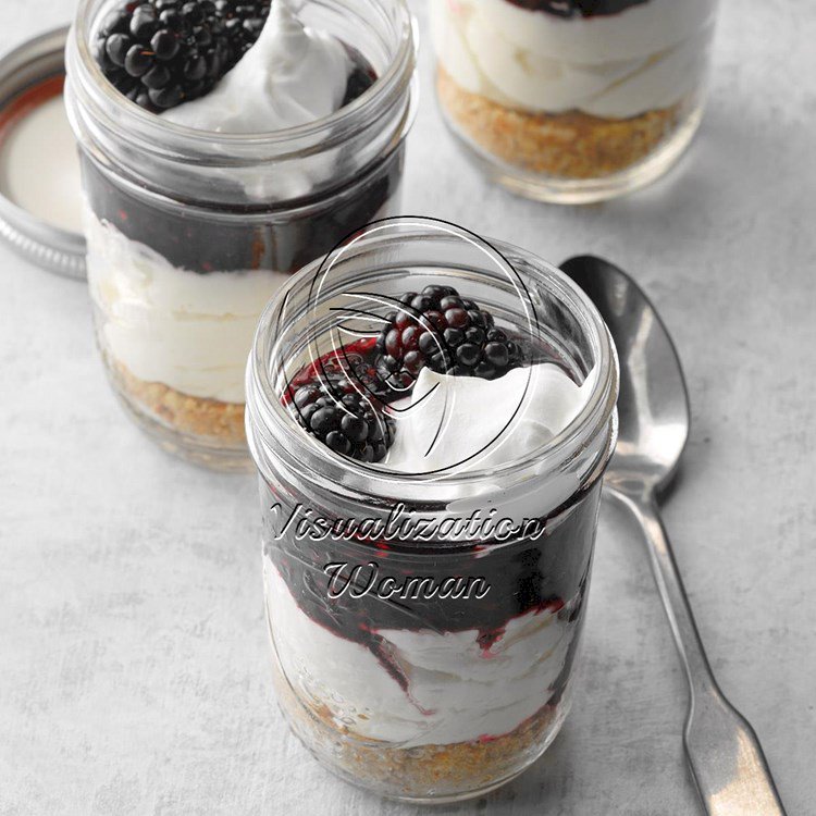 Blackberry White Chocolate Cheesecake Cups