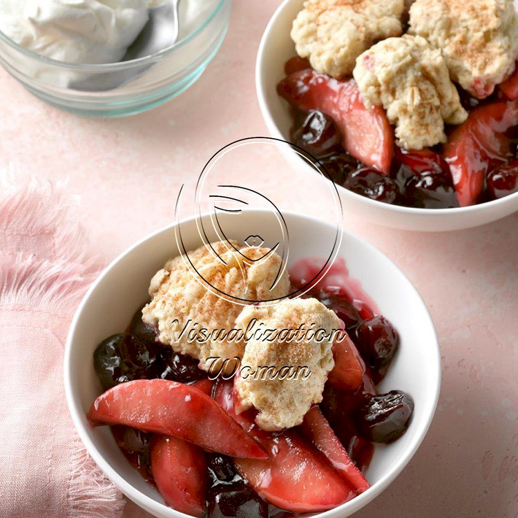 Slow-Cooker Cherry Pear Buckle