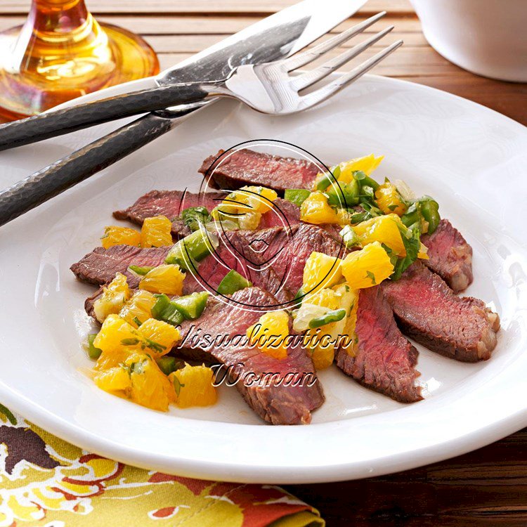 Steak with Citrus Salsa