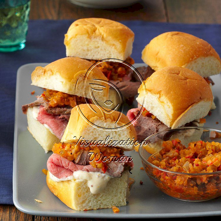 Mini Rosemary-Roast Beef Sandwiches