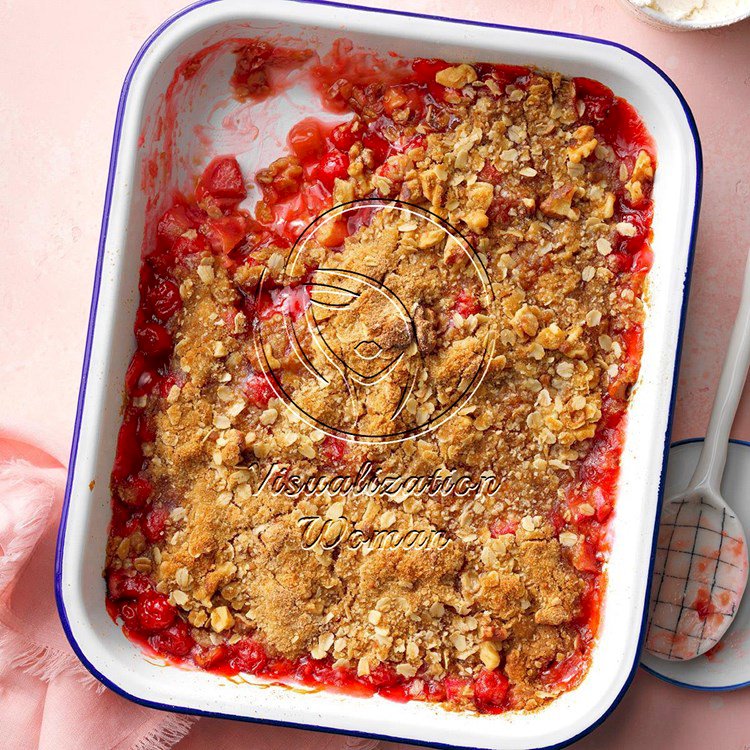 Cherry Rhubarb Crunch