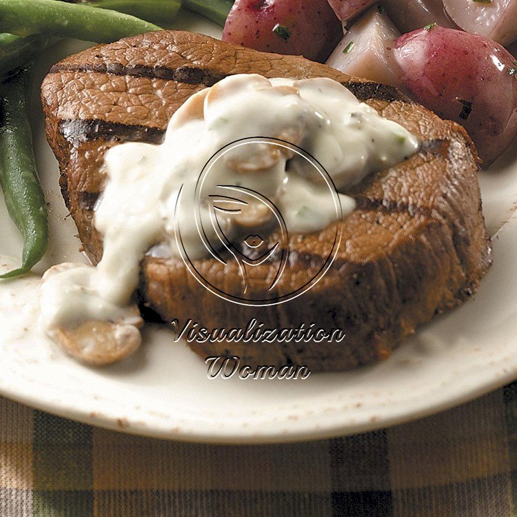 Steaks with Mushroom Cream Sauce