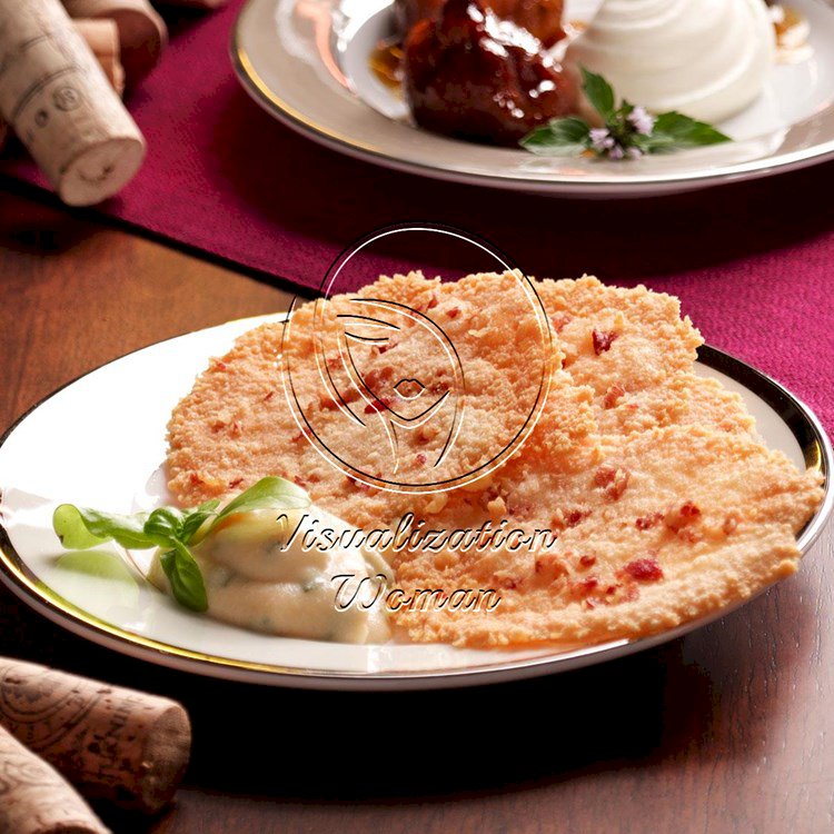 Cheese Crisps with Ricotta Dip