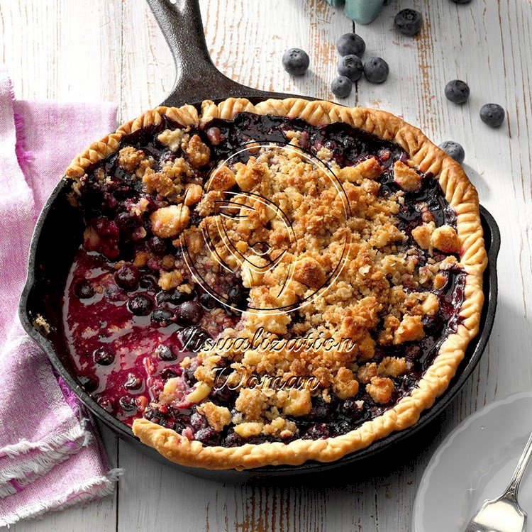 Maine Blueberry Pie with Crumb Topping