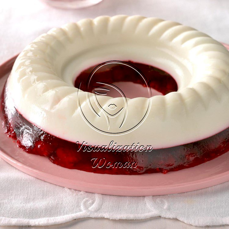 Snowy Raspberry Gelatin Mold