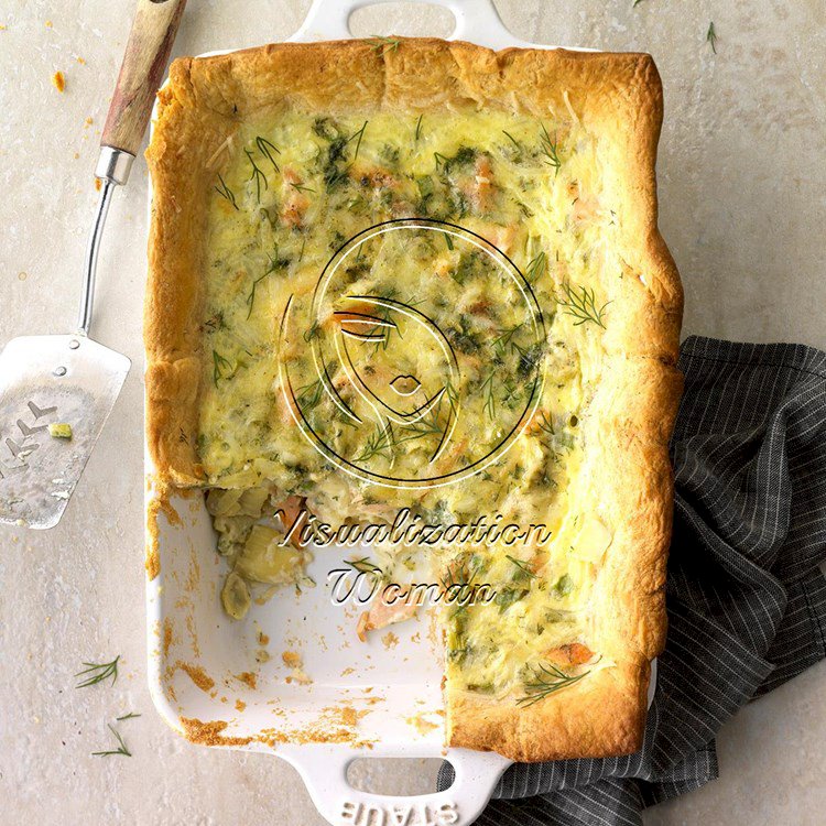 Salmon and Artichoke Quiche Squares