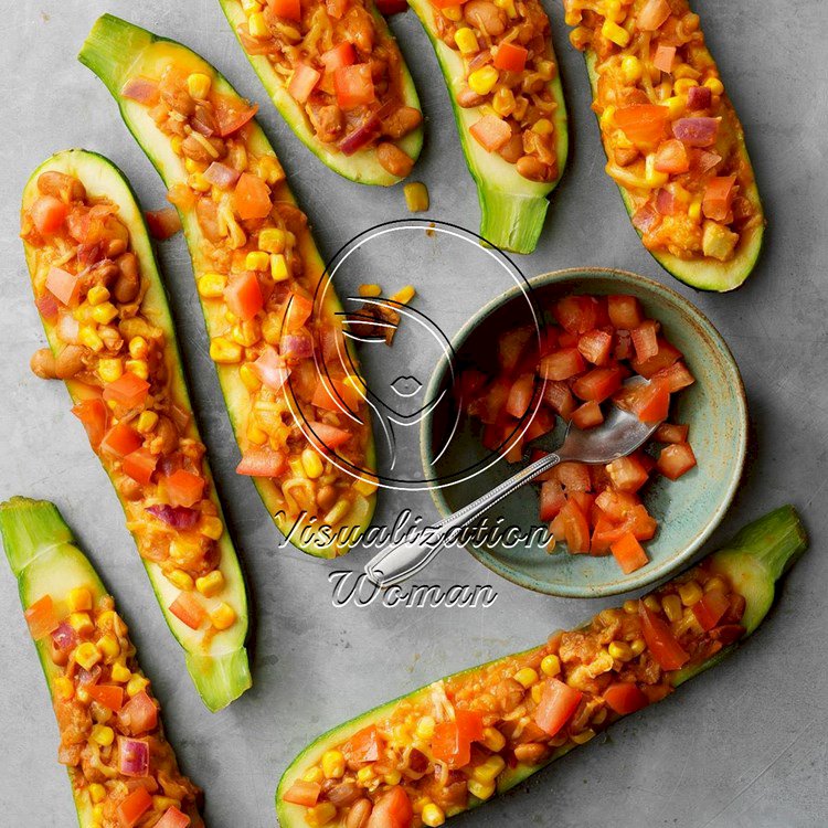 Pinto Bean Zucchini Boats