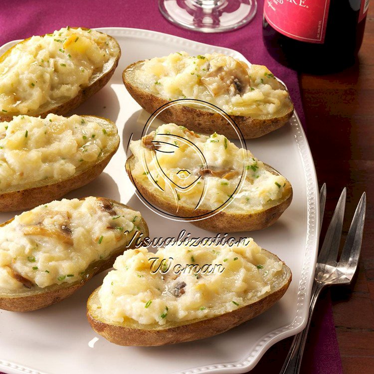 Sherried Mushroom Baked Potatoes