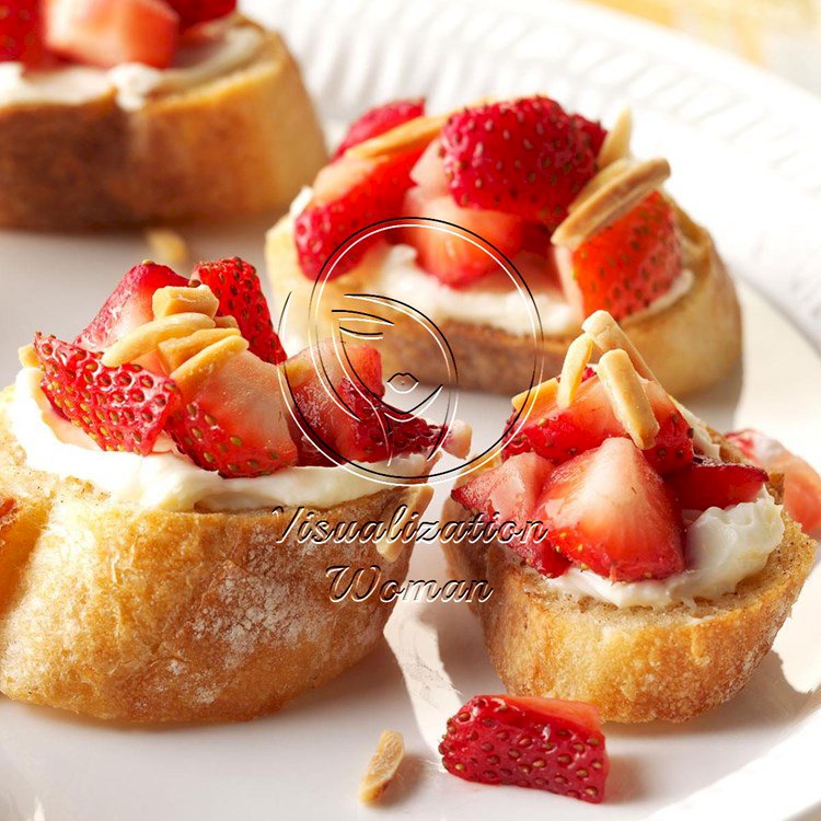 Strawberry and Cream Bruschetta