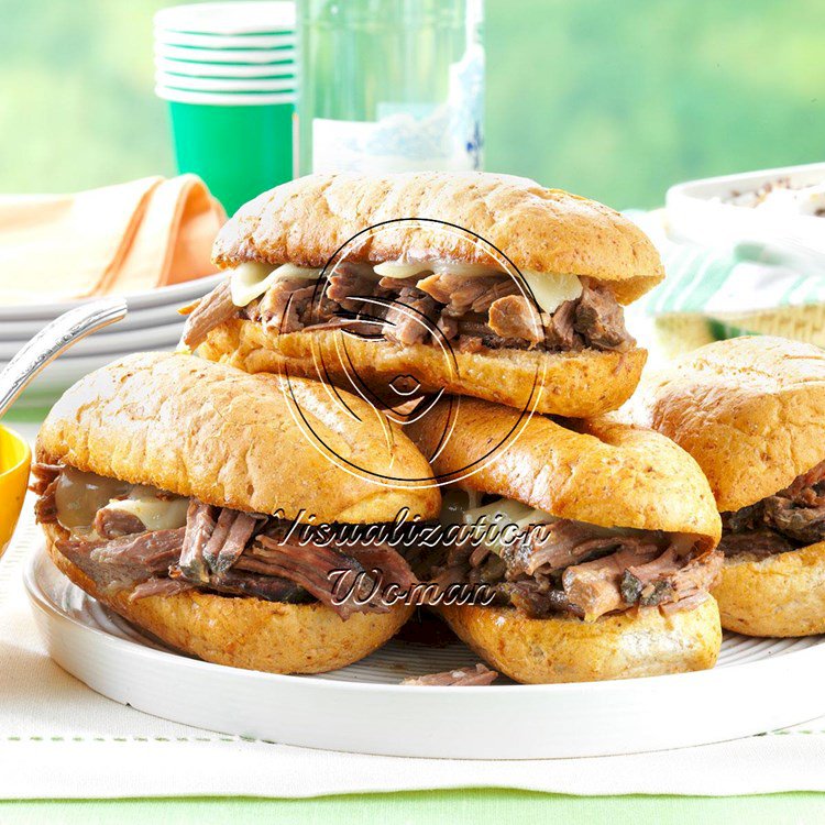 Slow Cooker French Dip Sandwiches