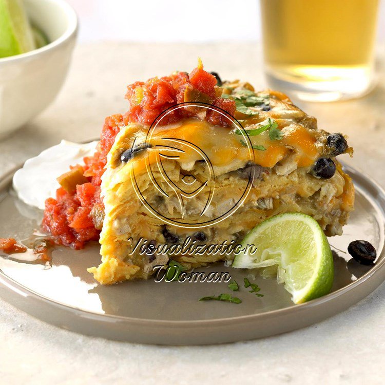 Slow-Cooker Green Chile Chicken Enchilada Pie