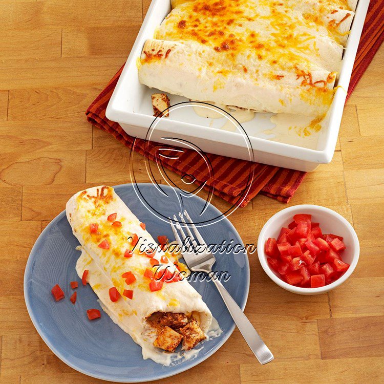 Makeover Sour Cream Chicken Enchiladas