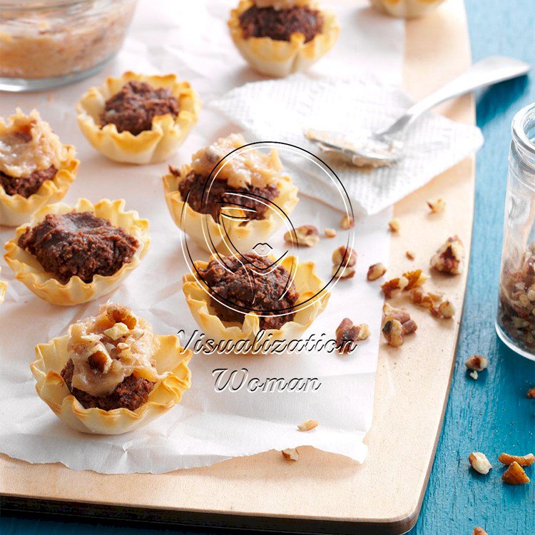 No-Bake Chocolate-Pecan Tartlets