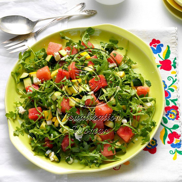 Yellow Squash & Watermelon Salad