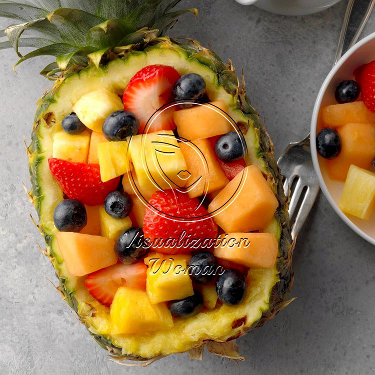 Fruit Salad in a Pineapple Boat