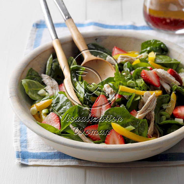 Strawberry-Turkey Spinach Salad