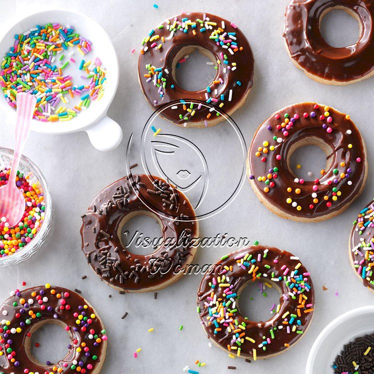 Chocolate-Glazed Doughnut Cookies