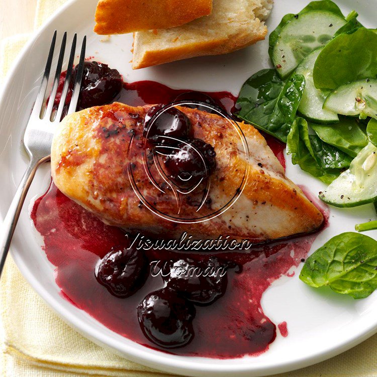 Chicken with Cherry Wine Sauce