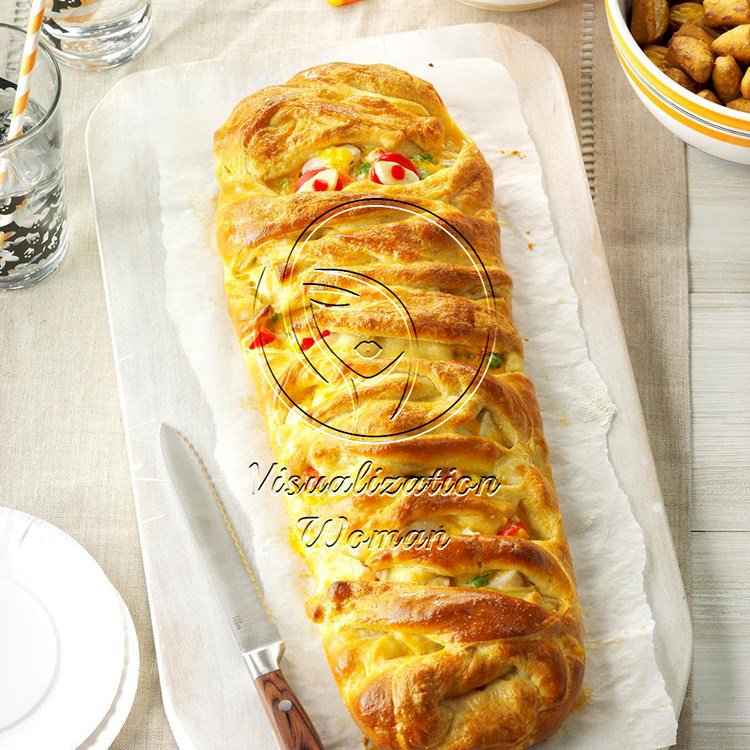 Chicken & Cheddar Mummy Braid