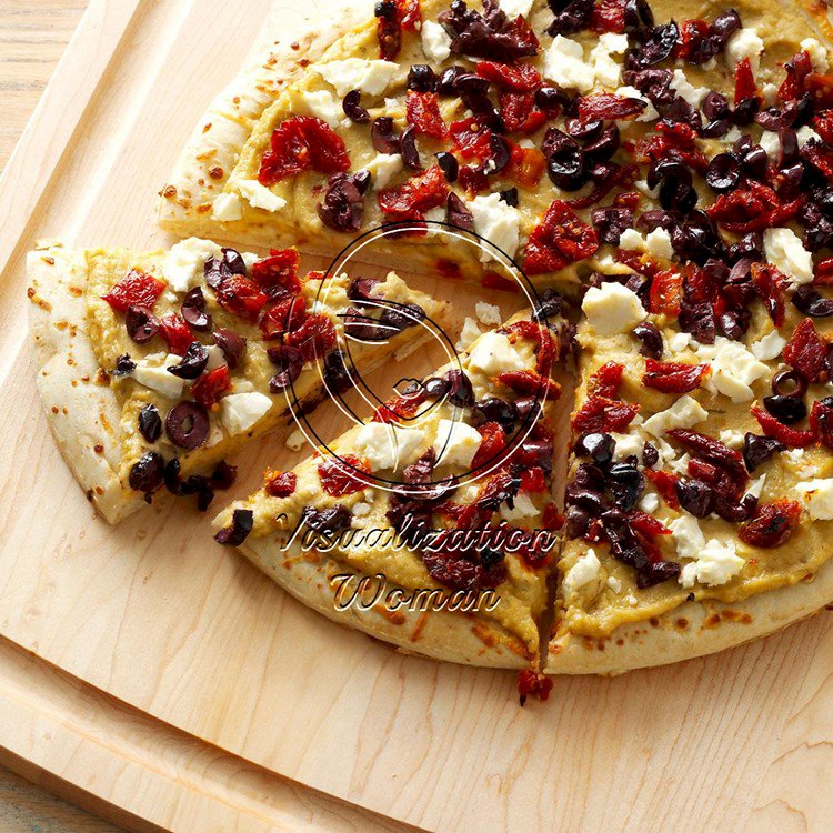 Speedy Hummus Pizza