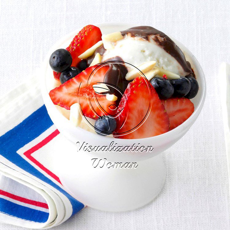 Berries & Chocolate Sauce for Ice Cream