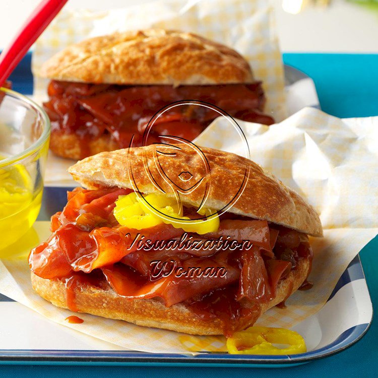 Slow-Cooker BBQ Ham Sandwiches