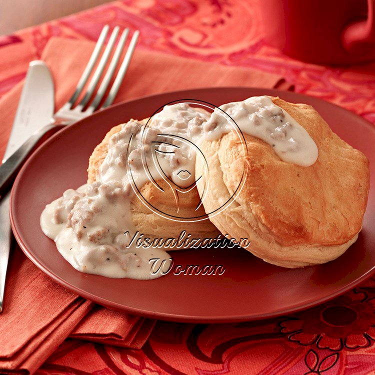 Biscuits with Turkey Sausage Gravy