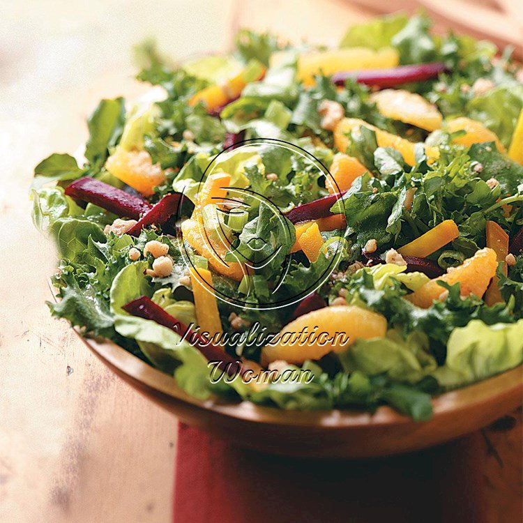 Beet Salad with Orange-Walnut Dressing