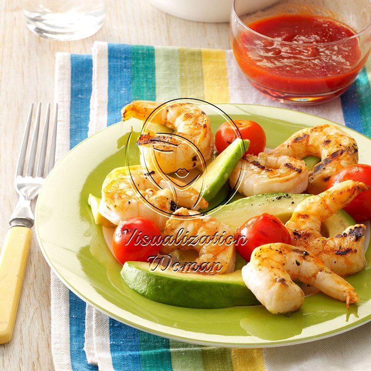 Grilled Shrimp & Tomato Salad