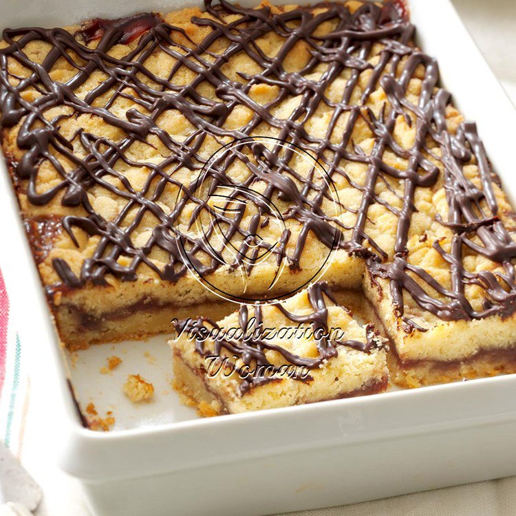 Raspberry & Chocolate Shortbread Bars