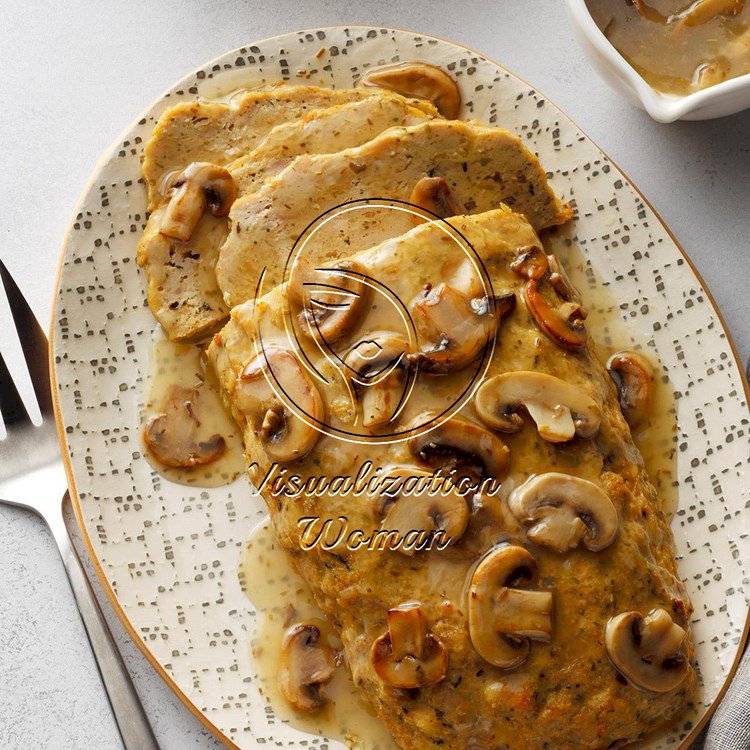 Chicken Loaf with Mushroom Gravy