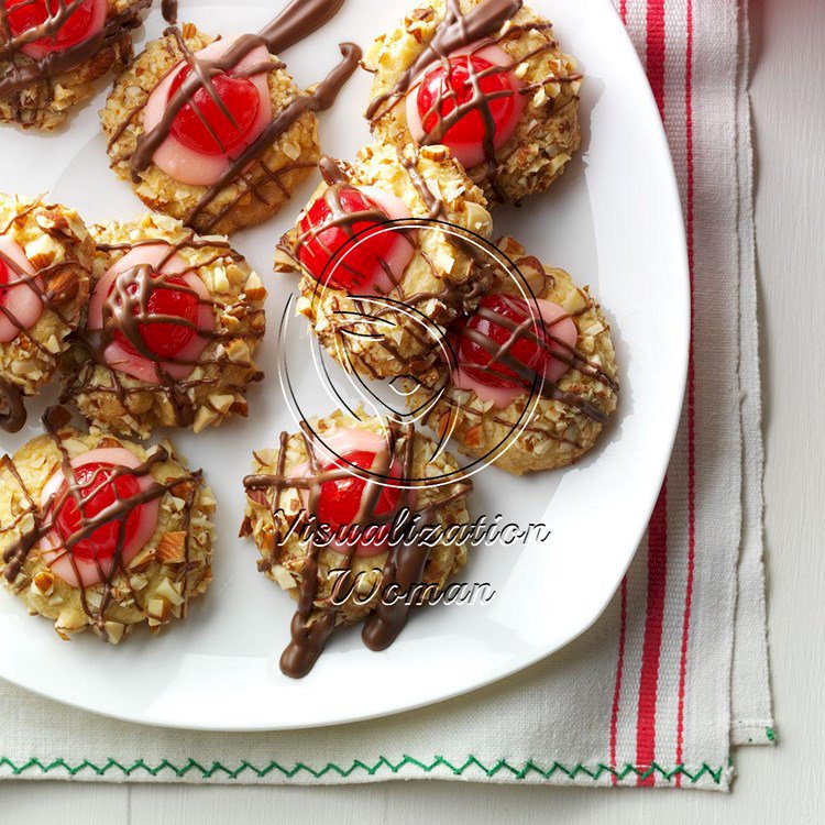 Chocolate-Covered Cherry Thumbprints