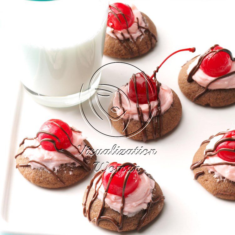 Chocolate-Cherry Thumbprint Cookies