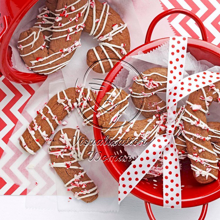 Chocolate Candy Cane Cookies