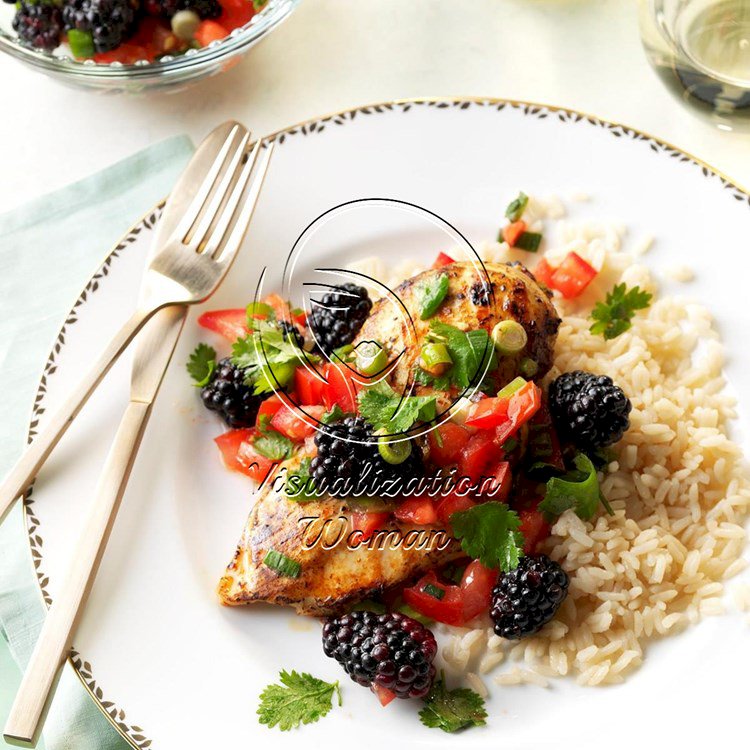 Lime Chicken with Blackberry Salsa