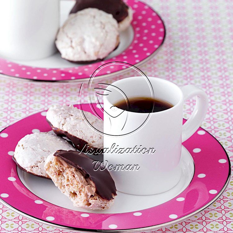 Chocolate-Dipped Almond Macaroons