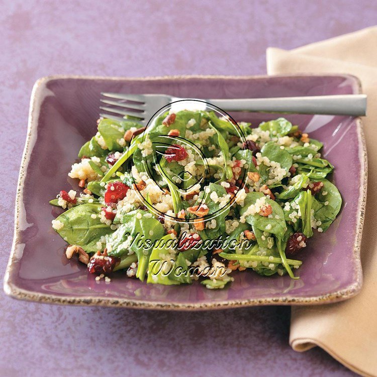 Quinoa Wilted Spinach Salad