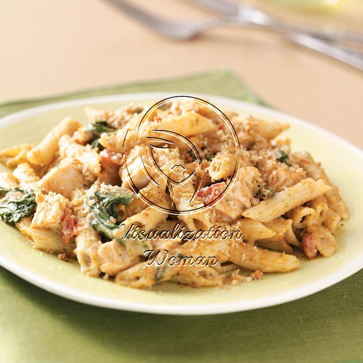 Pesto-Chicken Penne Casseroles