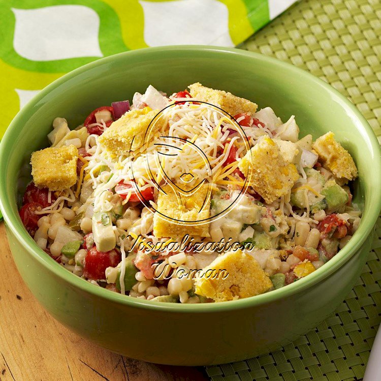 Corn Salad with Tamale Croutons